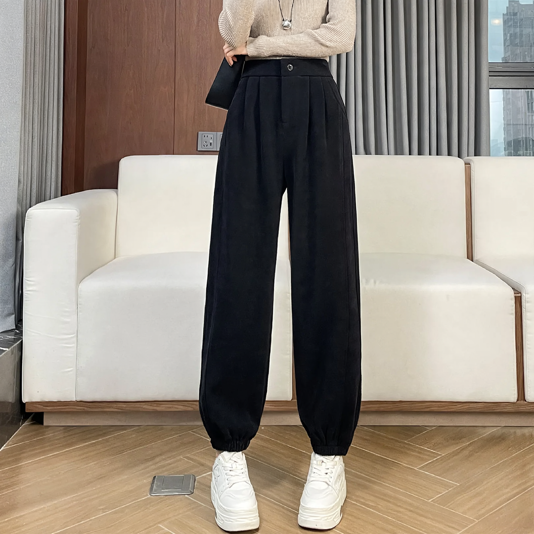 Gefütterte Chenille-Cord-Freizeithose
