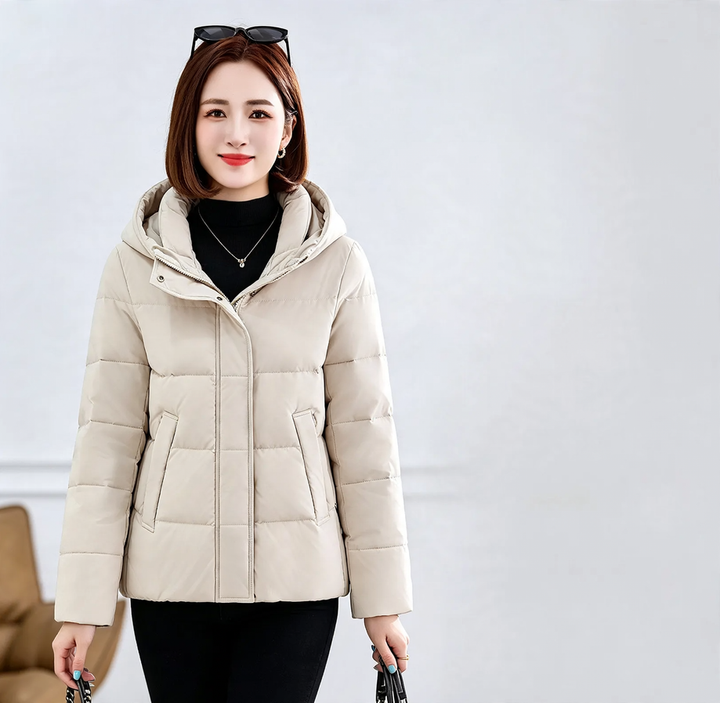 Lange Daunenjacke für Damen, Weißgänsedaunen