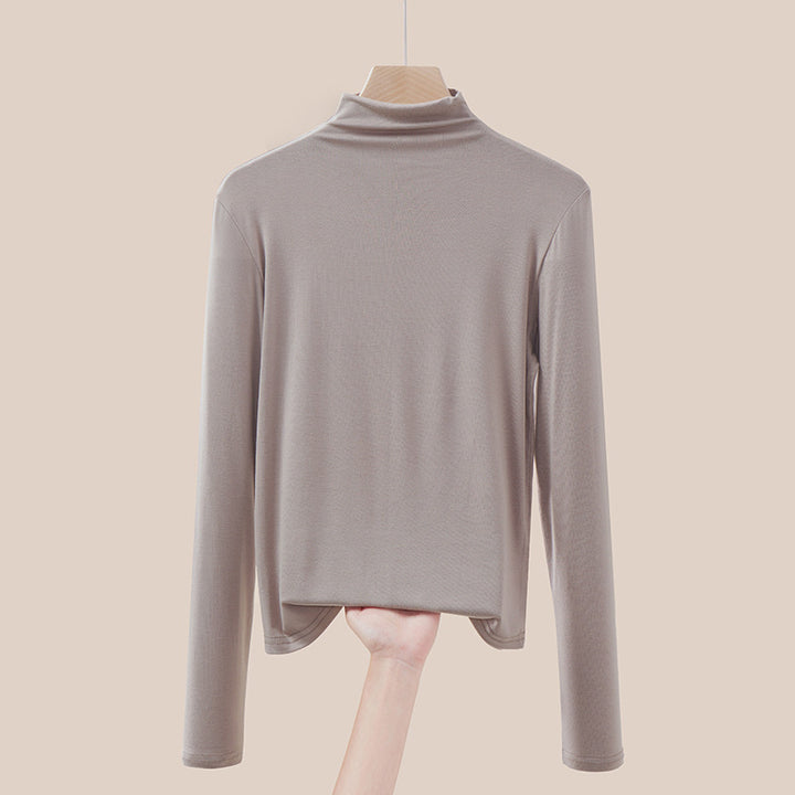 Dünner Damen-Rollkragenpullover, Langarm, Strick