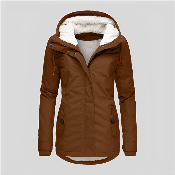 Drune | Warmer Plissierte Jacke mit Kapuze für Frauen