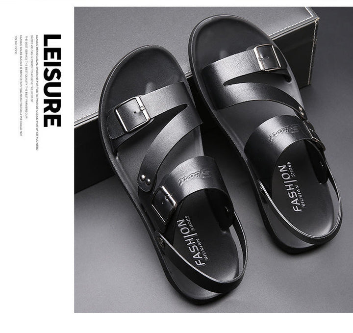 Drune | Sandalen Aus Spaltleder Mit Schnalle