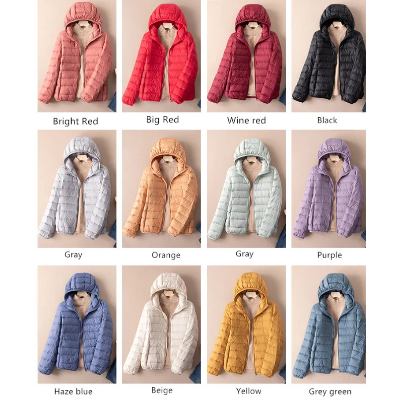 Drune | Steppjacke Leicht mit Kapuze Warm Gefüttert Lässige Passform