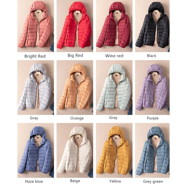 Drune | Steppjacke Leicht mit Kapuze Warm Gefüttert Lässige Passform