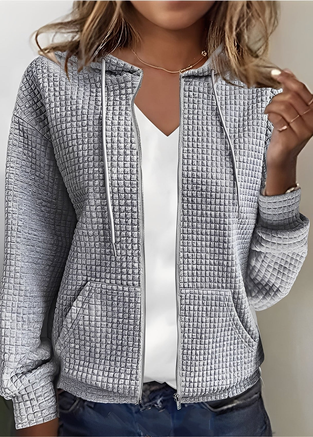 Drune | Stylischer Cardigan mit Kapuze und Taschen für Frauen
