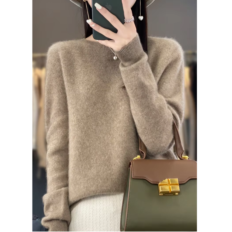 Drune | Cashmere Pullover Damen Stilvoller Rundhals, Weich & Komfortabel
