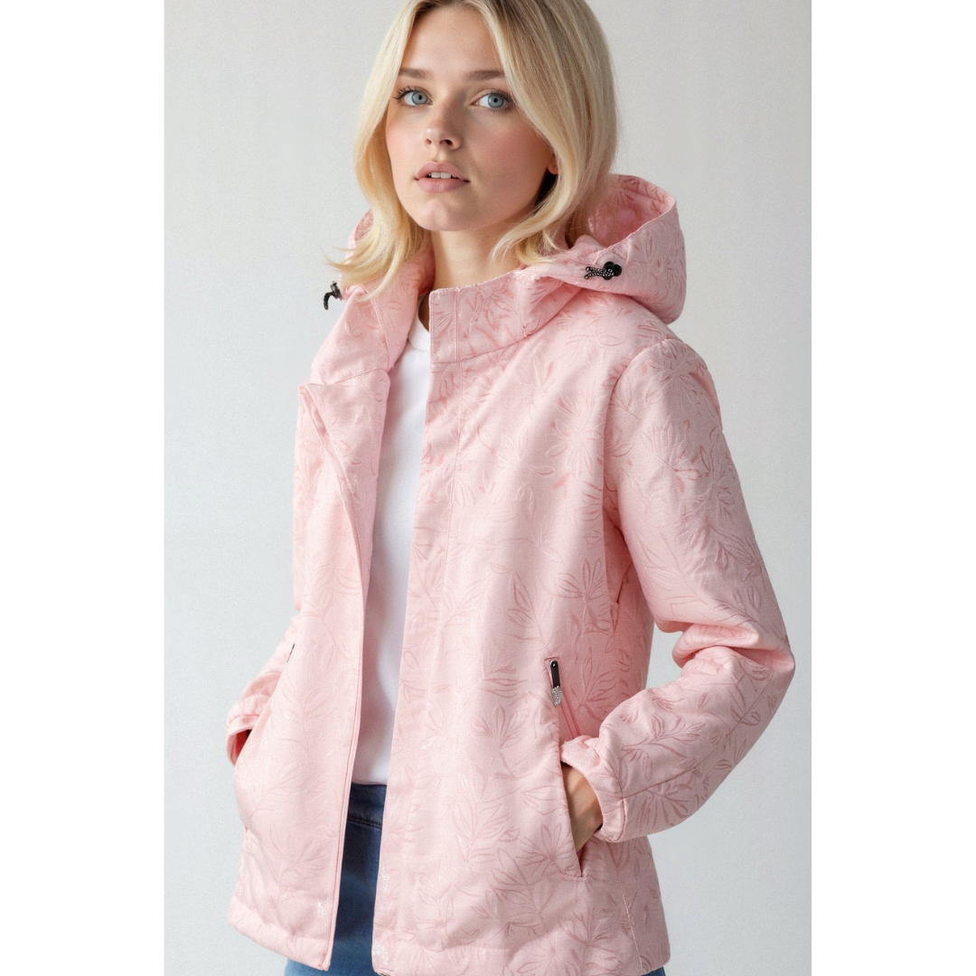 Drune | Gedruckt Reißverschluss Winter Jacke - Kapuze
