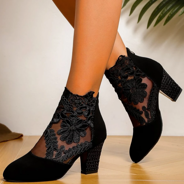 Drune | Bestickte High-Heel-Stiefel - Trendy Footwear
