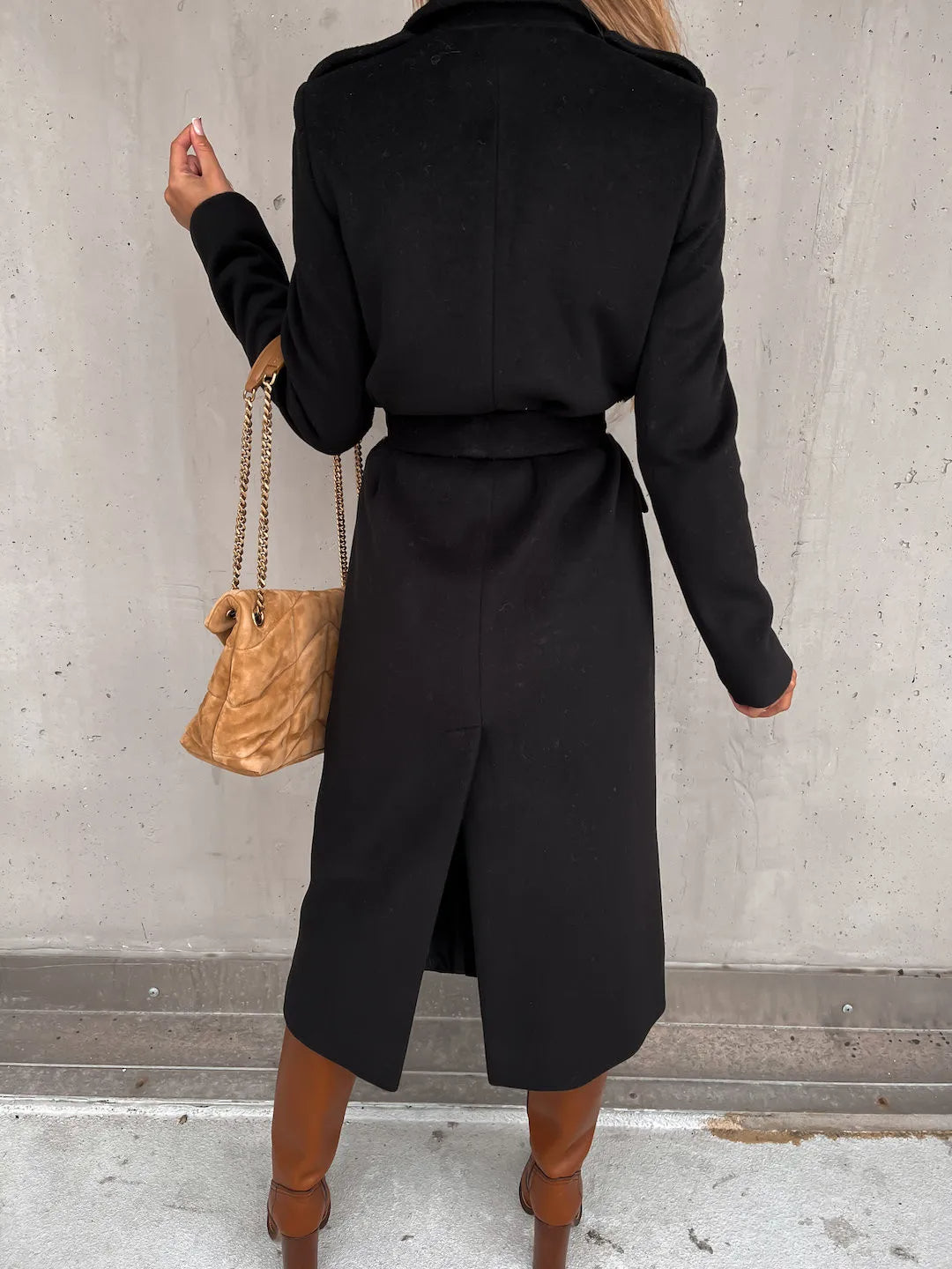 Drune | Stilvolle Wollmischung Damenjacke mit Gürtel