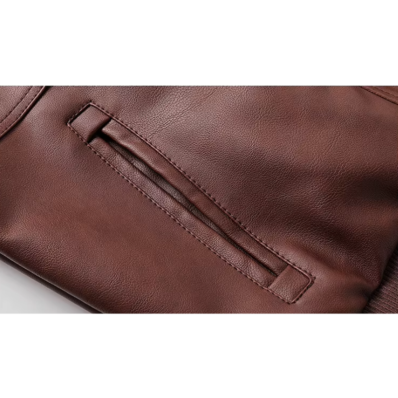 Drune | Lederjacke Herren Mit Reißverschluss, Klassische Jacke Aus Echtleder