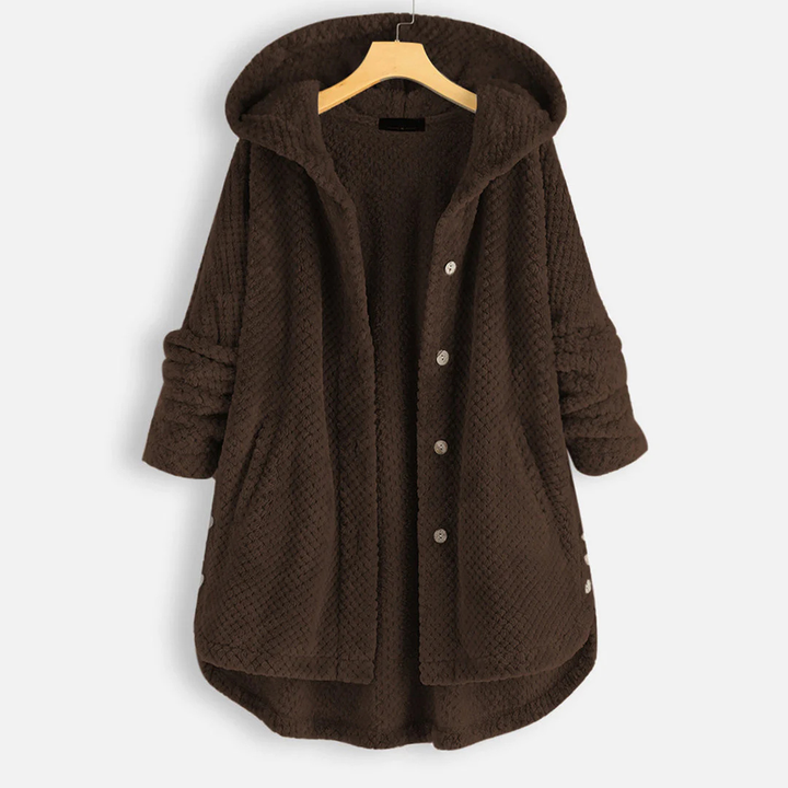 Drune | Lange Winter Knopf Daunen Jacke - Kapuze