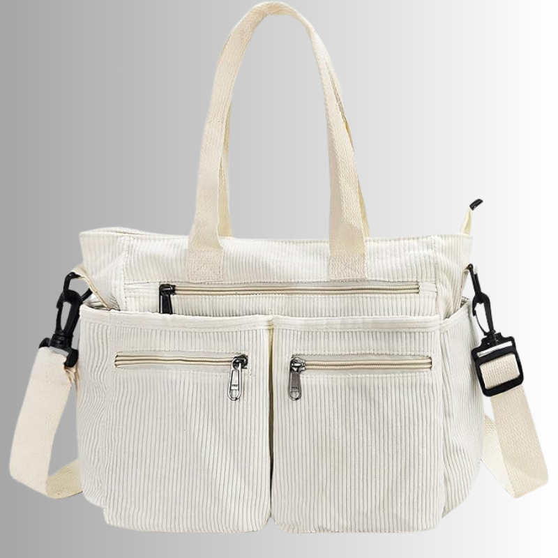 Drune | Cord Schultertasche Mit Mehreren Taschen Für Damen