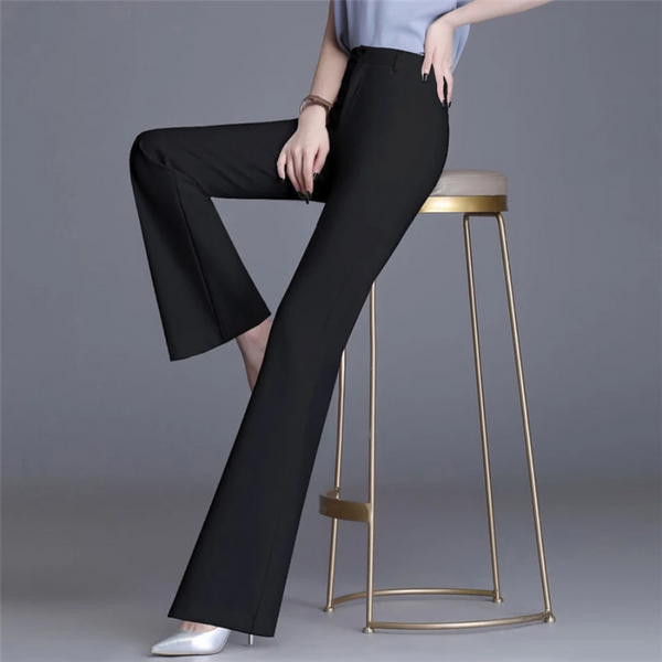 Drune | Elegante Enganliegende Hohe Taille Flared Hosen