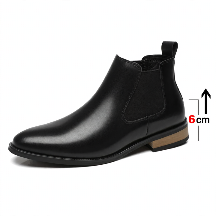 Herren Chelsea-Stiefel aus Leder, spitz zulaufend