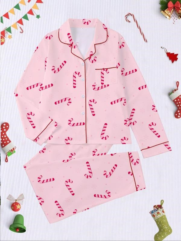 Weihnachts-Schlafanzug-Set aus Flanell S 81333