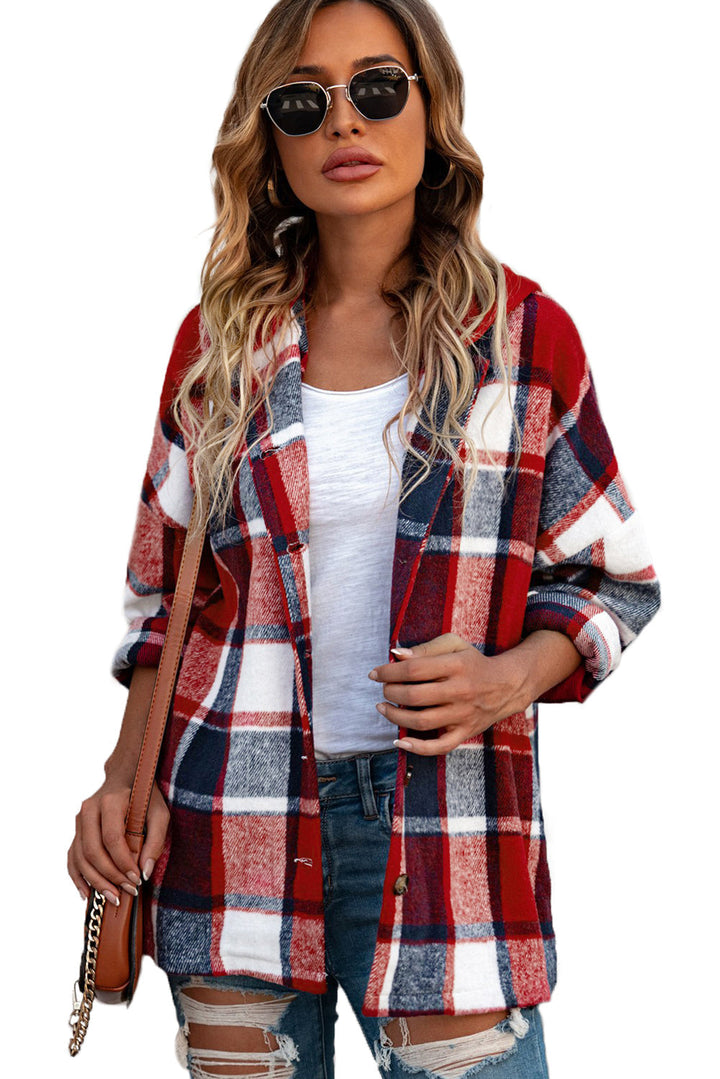 Drune | Gitter Oversized Jacke mit Kapuze Lässiger Komfort Warm und Trendy
