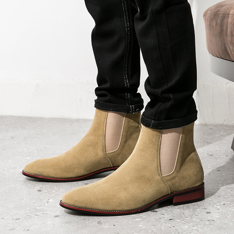 Herren-Chelsea-Boots, Business-Stil, Kunstleder
