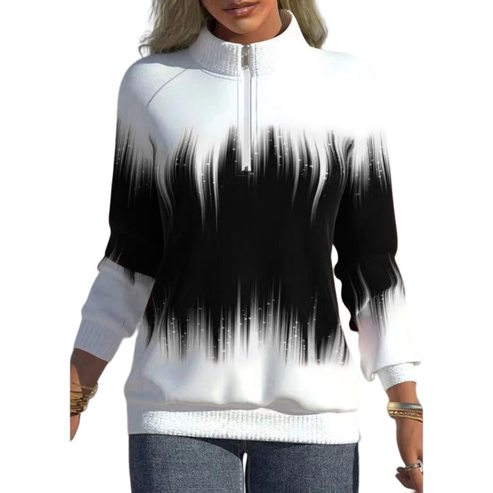Damen-Sweatshirt mit Farbverlauf und Reißverschluss