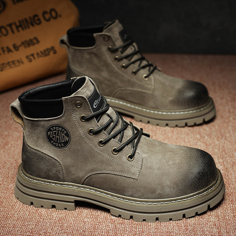 Modische Herren-Stiefel mit Plateau-Sohle