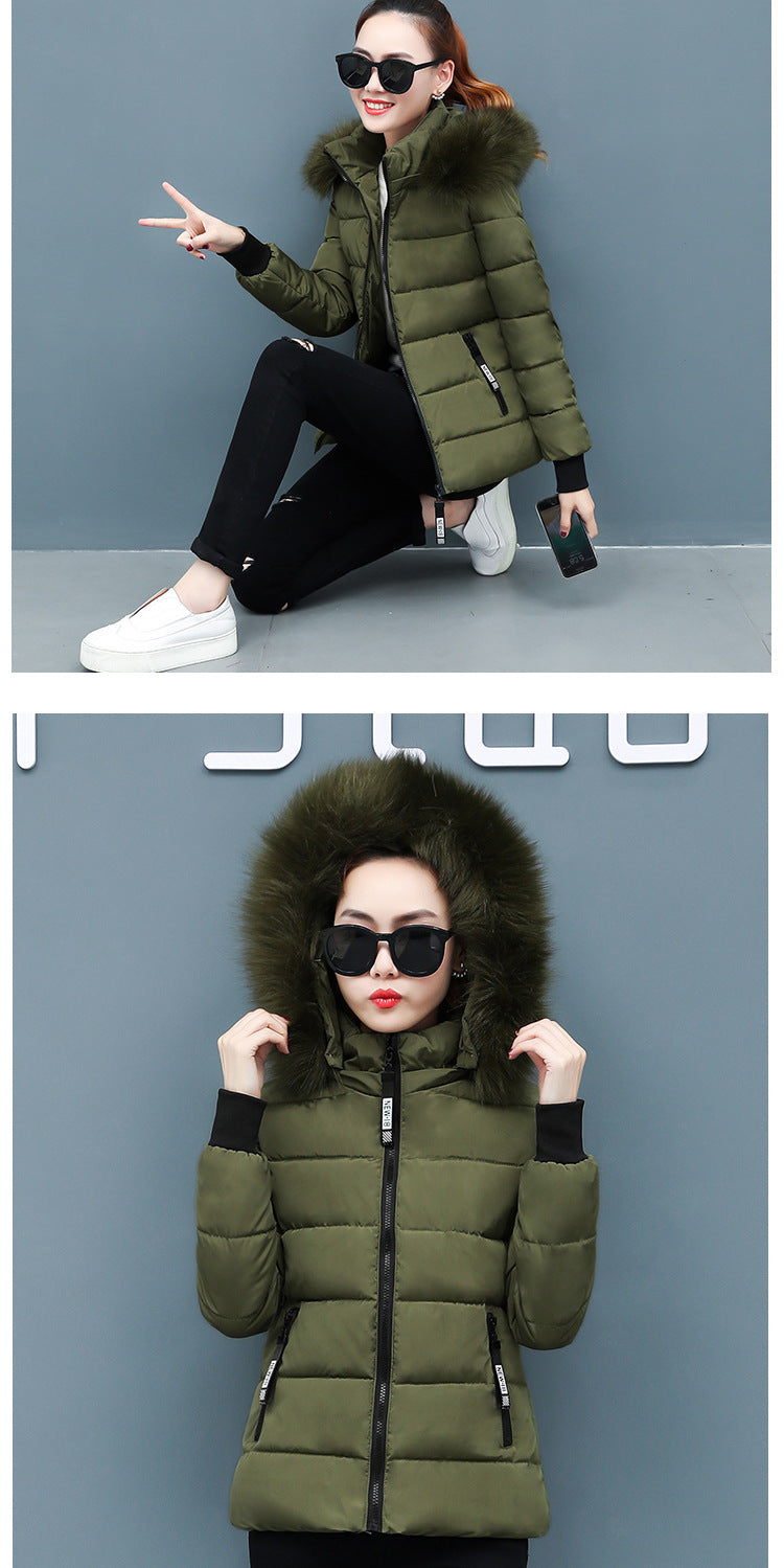 Damen-Winterjacke, kurz, tailliert