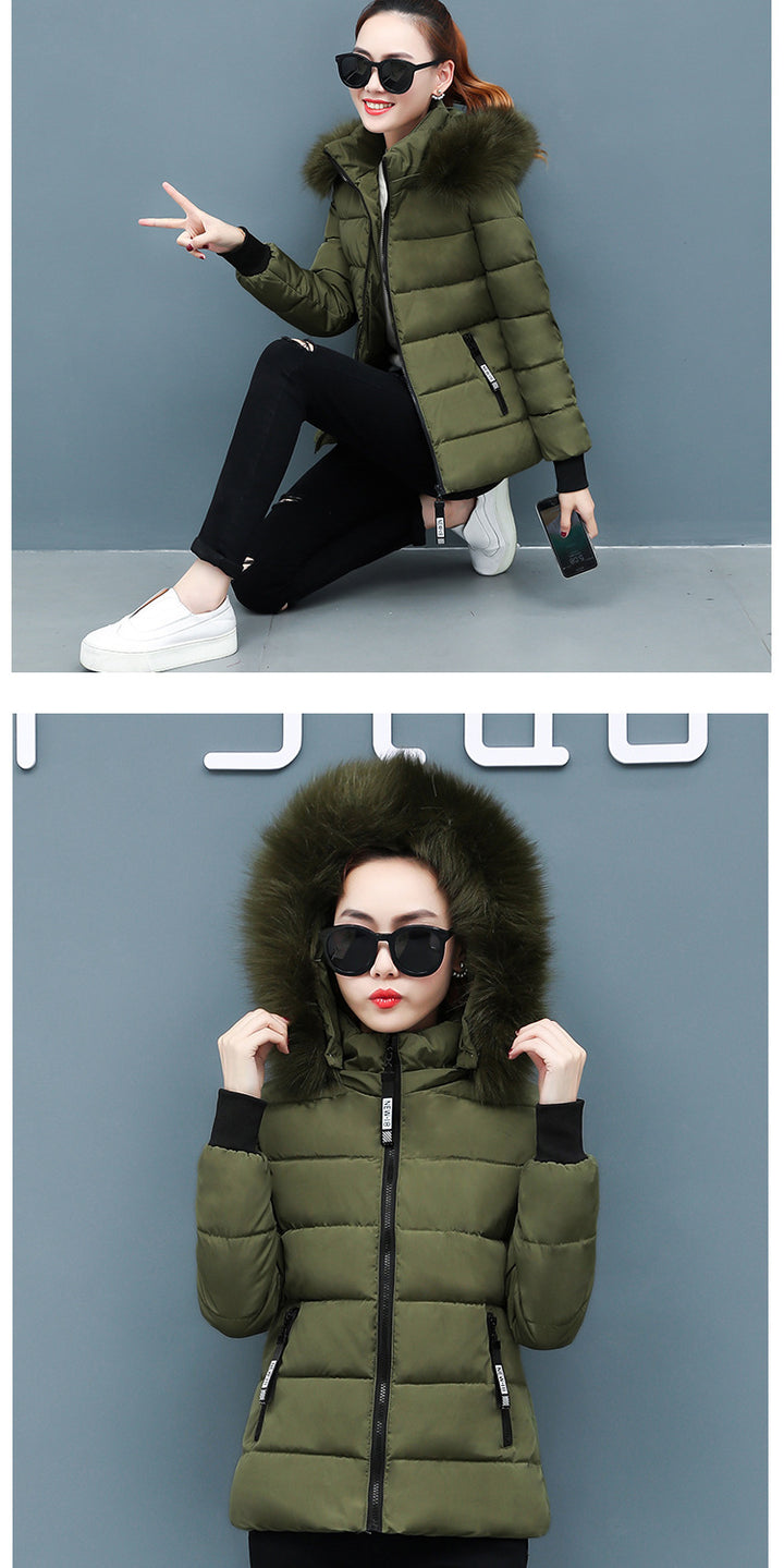 Damen-Winterjacke, kurz, tailliert