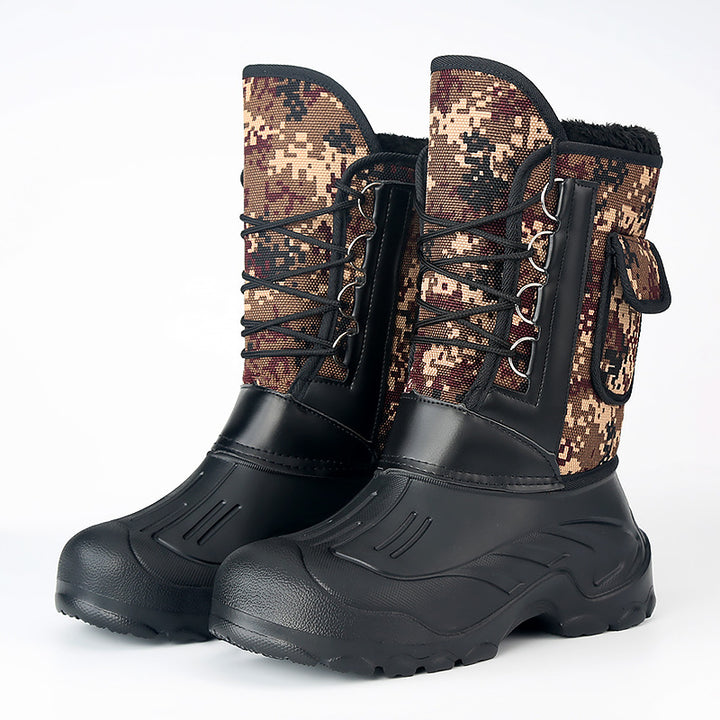 Hohe Herren-Winterstiefel zum Hineinschlüpfen