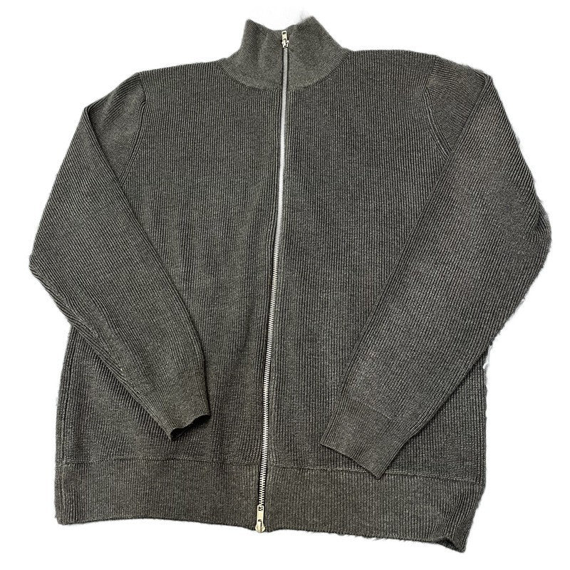 Unisex-Strickjacke mit Rollkragen und Doppelreißverschluss