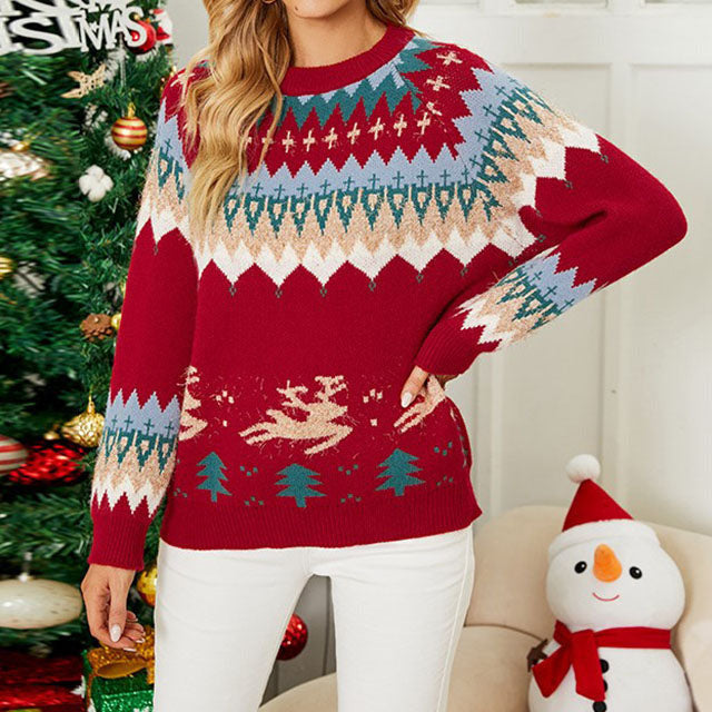 Drune | Lässiger Strickpullover mit Rundem Halsausschnitt