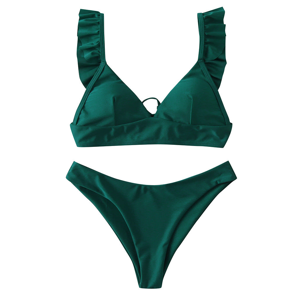 Damen Triangel-Bikini mit verstellbaren Trägern und auffälligem Galaxie-Design Drune
