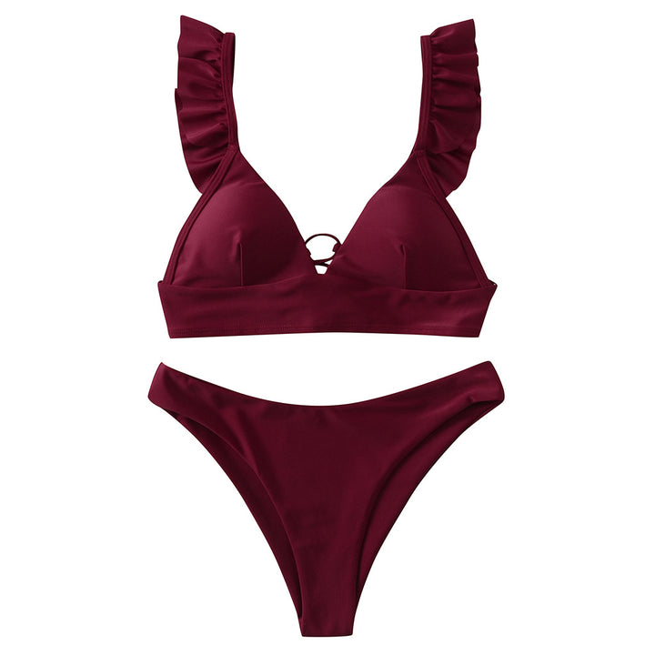 Damen Triangel-Bikini mit verstellbaren Trägern und auffälligem Galaxie-Design Drune
