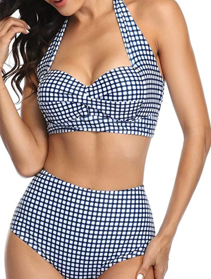 Damen Modischer Bikini mit hochgeschnittenem Höschen Drune