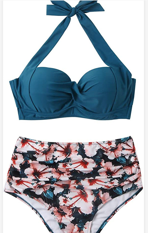 Damen Modischer Bikini mit hochgeschnittenem Höschen Drune