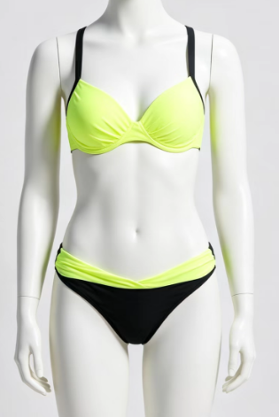 Damen Push-Up-Bikini mit verstellbaren Trägern und modischem Wickeldesign Drune