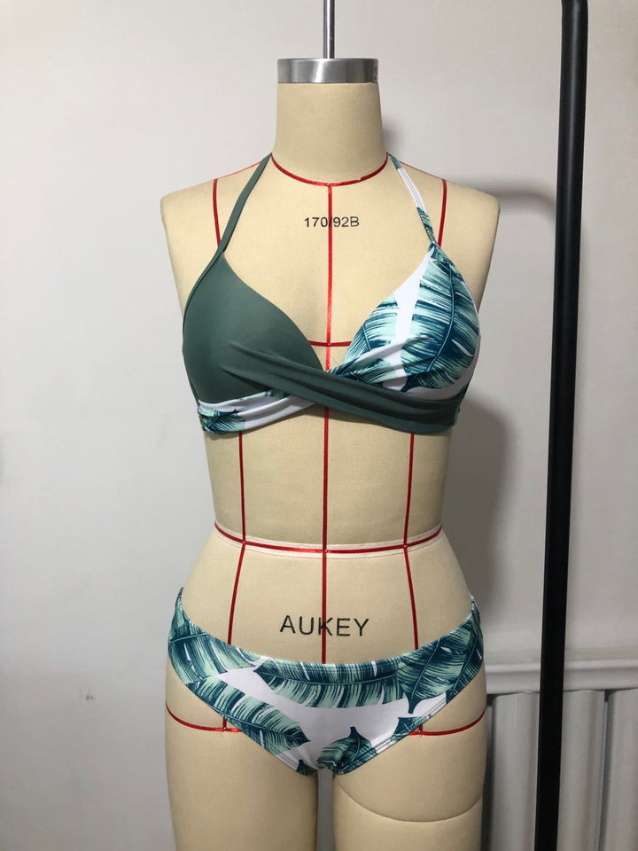 Damen Bikini-Set mit modischen Schnittdetails und unterstützendem Oberteil Drune
