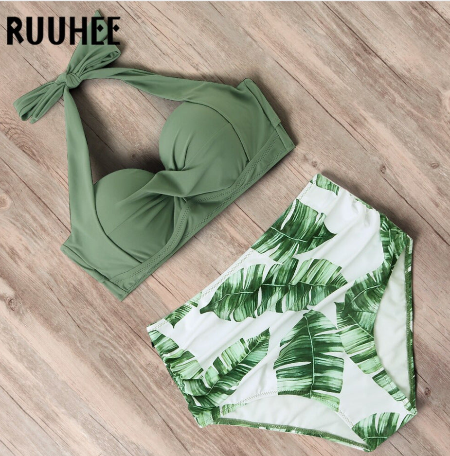 Damen Modischer Bikini mit hochgeschnittenem Höschen Drune