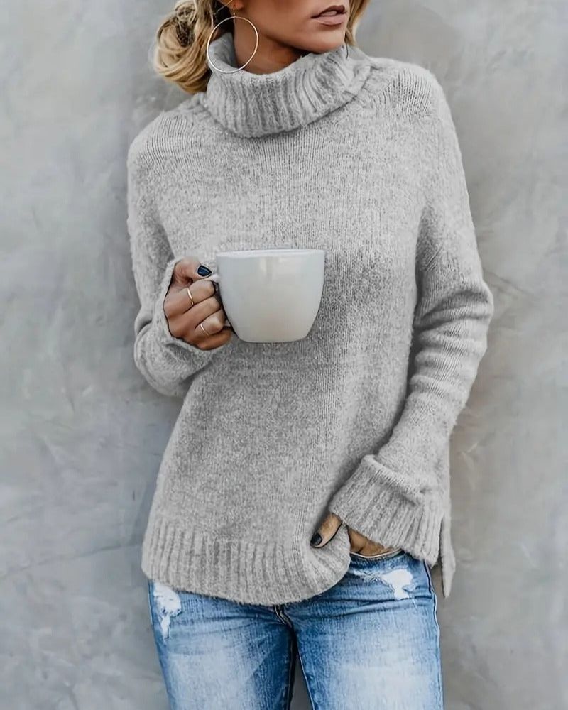 Drune | Schlitz-Ärmel Turlteneck-Pullover
