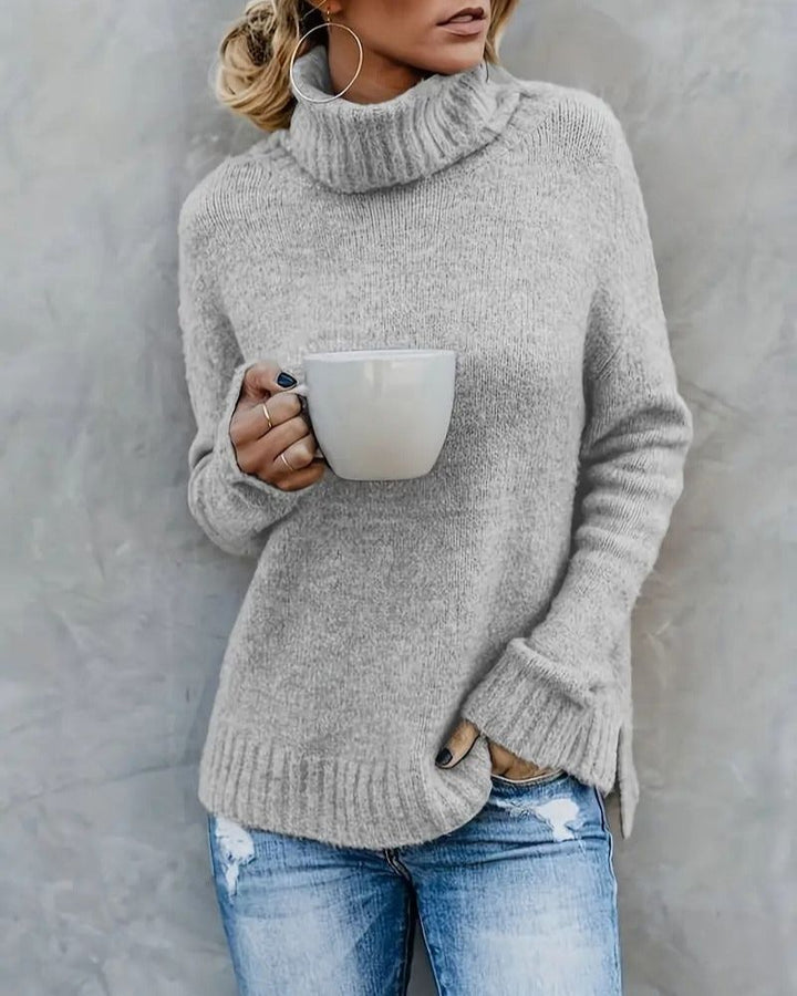 Drune | Schlitz-Ärmel Turlteneck-Pullover