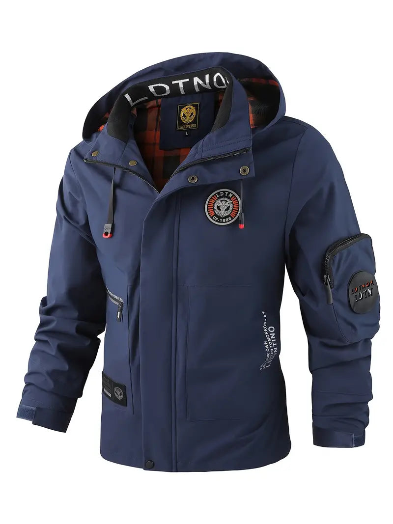 Drune | Leichte Herren Outdoor-Jacke, winddicht und wasserdicht mit Kapuze
