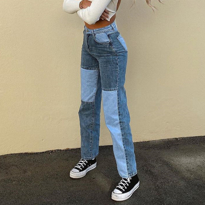 Drune Jeans mit hohem Bund und geradem Bein Damen