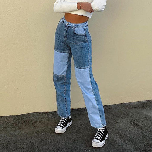 Drune Jeans mit hohem Bund und geradem Bein Damen