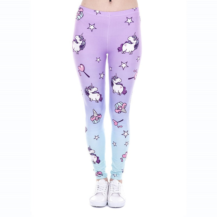 Damen Mandala-Ombre Leggings mit hohem Bund und formendem Stretch Drune