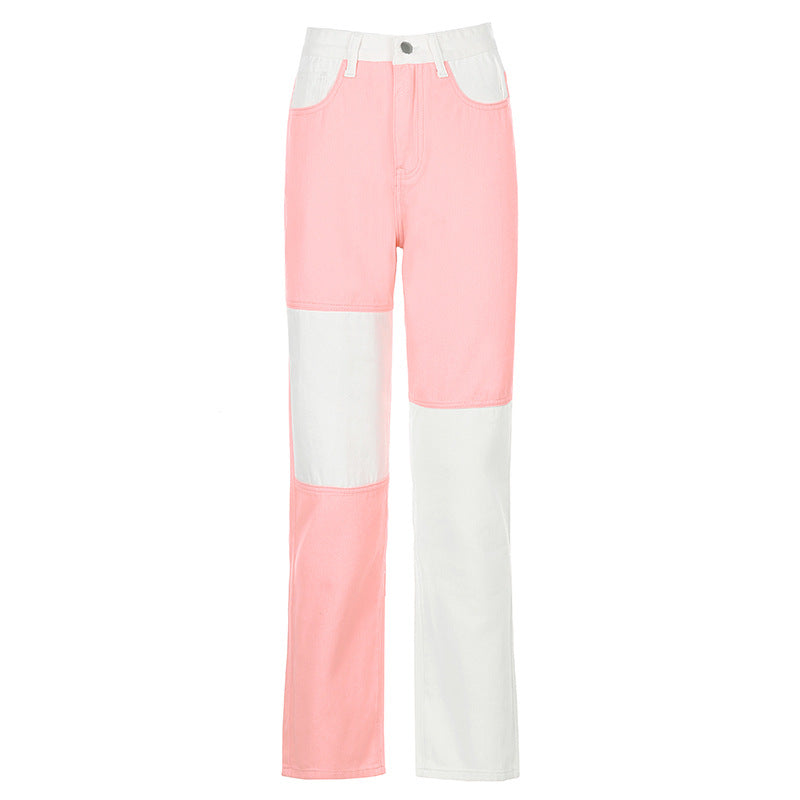 Drune Jeans mit hohem Bund und geradem Bein Damen