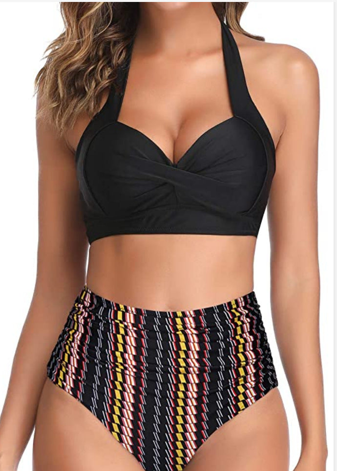 Damen Modischer Bikini mit hochgeschnittenem Höschen Drune