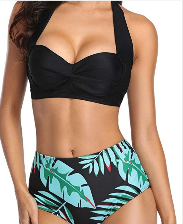 Damen Modischer Bikini mit hochgeschnittenem Höschen Drune