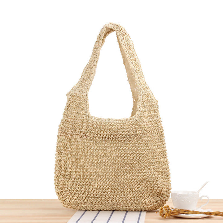 Drune | Schultertasche Aus Geflochtenem Stroh