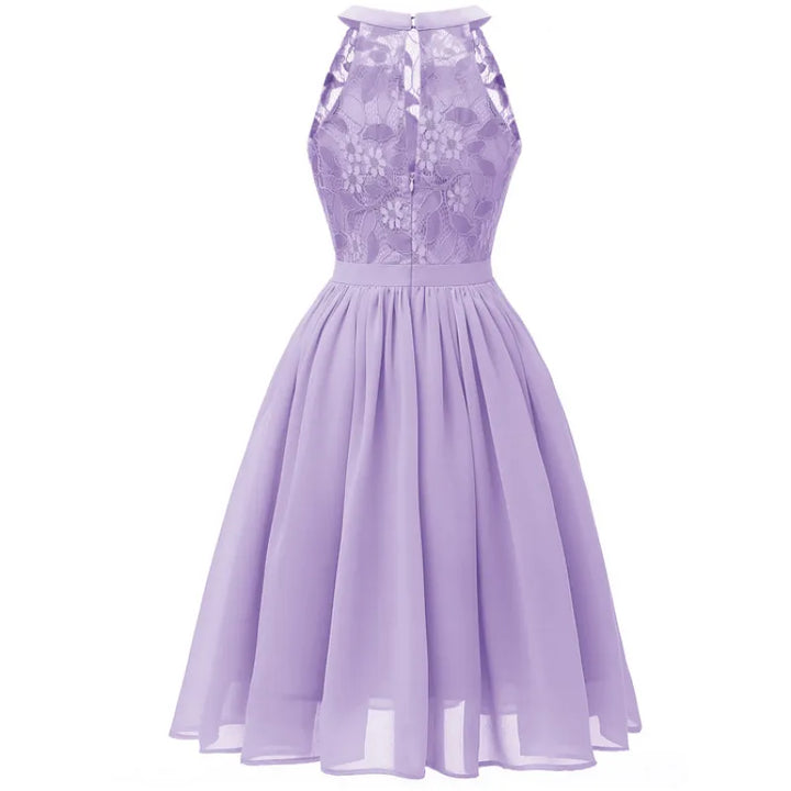 Drune | Chiffonkleid mit Spitze und Rüschen
