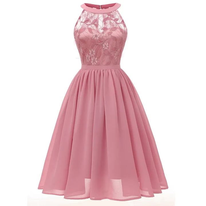 Drune | Chiffonkleid mit Spitze und Rüschen