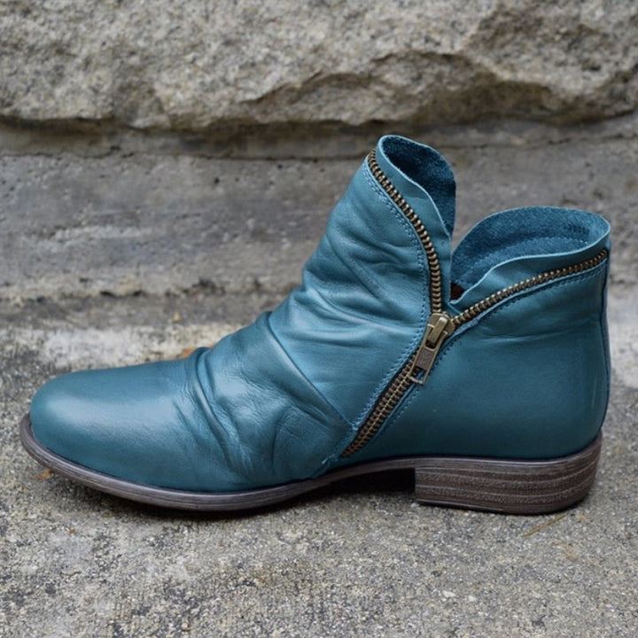 Drune | lederstiefel mit reißverschluss