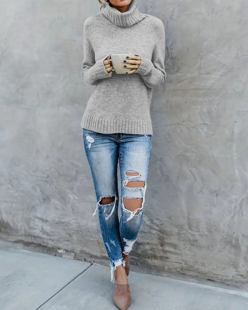 Drune | Schlitz-Ärmel Turlteneck-Pullover