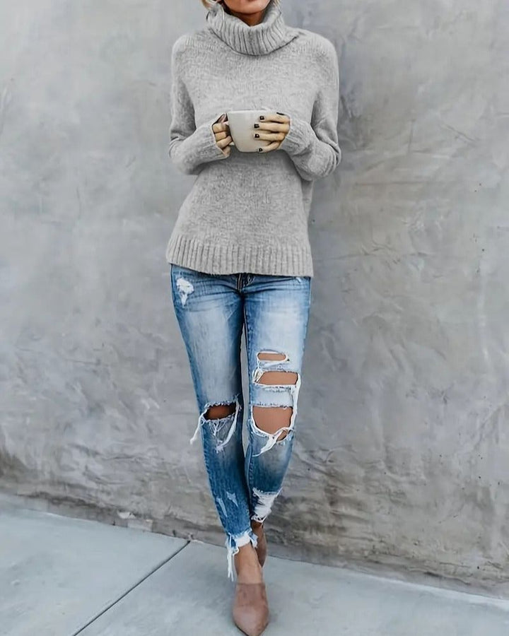Drune | Schlitz-Ärmel Turlteneck-Pullover