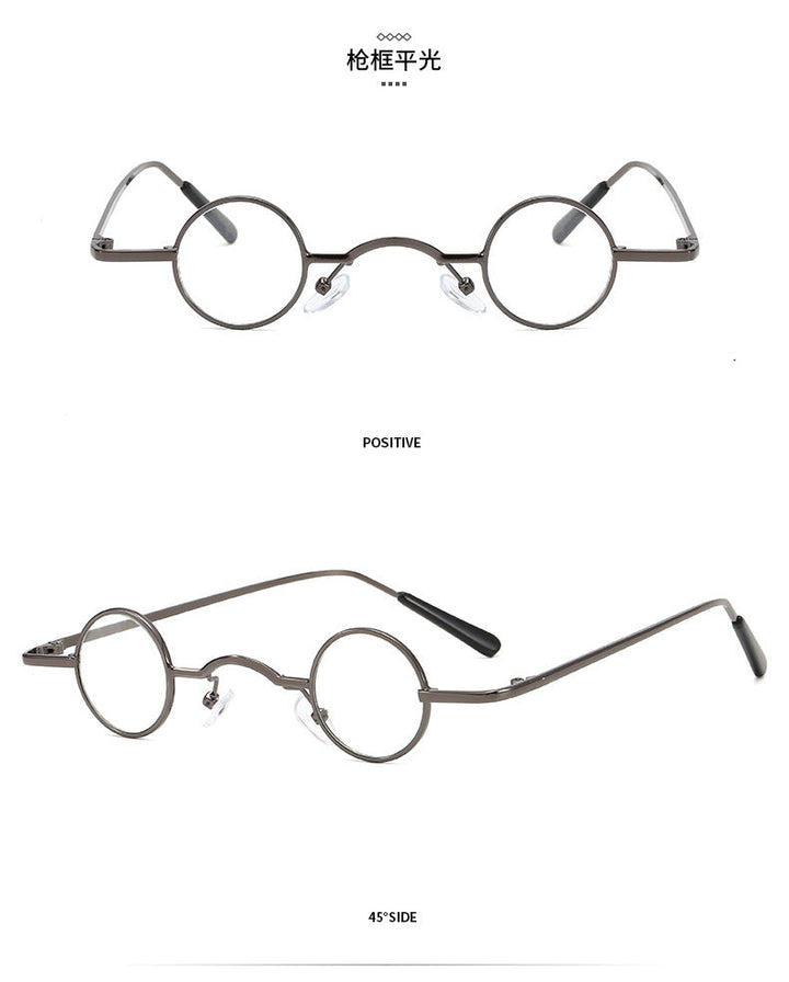 Drune | Retro Sonnenbrille mit Kleinem Runden Rahmen für Herren